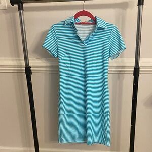 Jude Connally Blue and White Striped Mini Dress